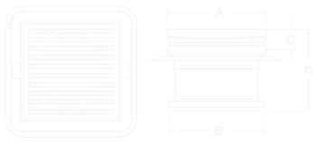 SS316 Square on Square Wht