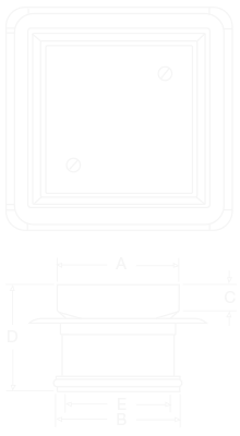 Square Bermuda Megaflex Line Drawing